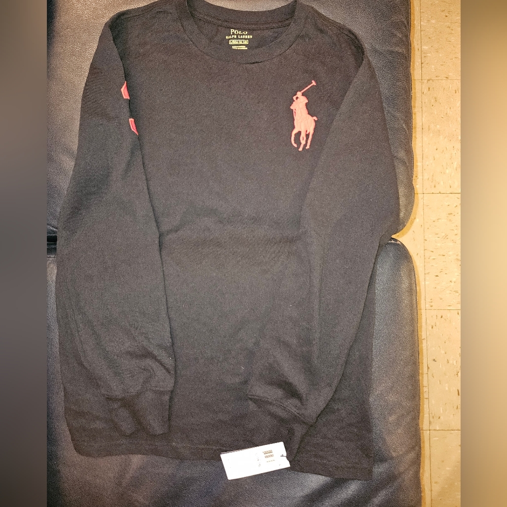 Polo Ralph Lauren long sleeved Boys Shirt, Size Large 14/16, Black